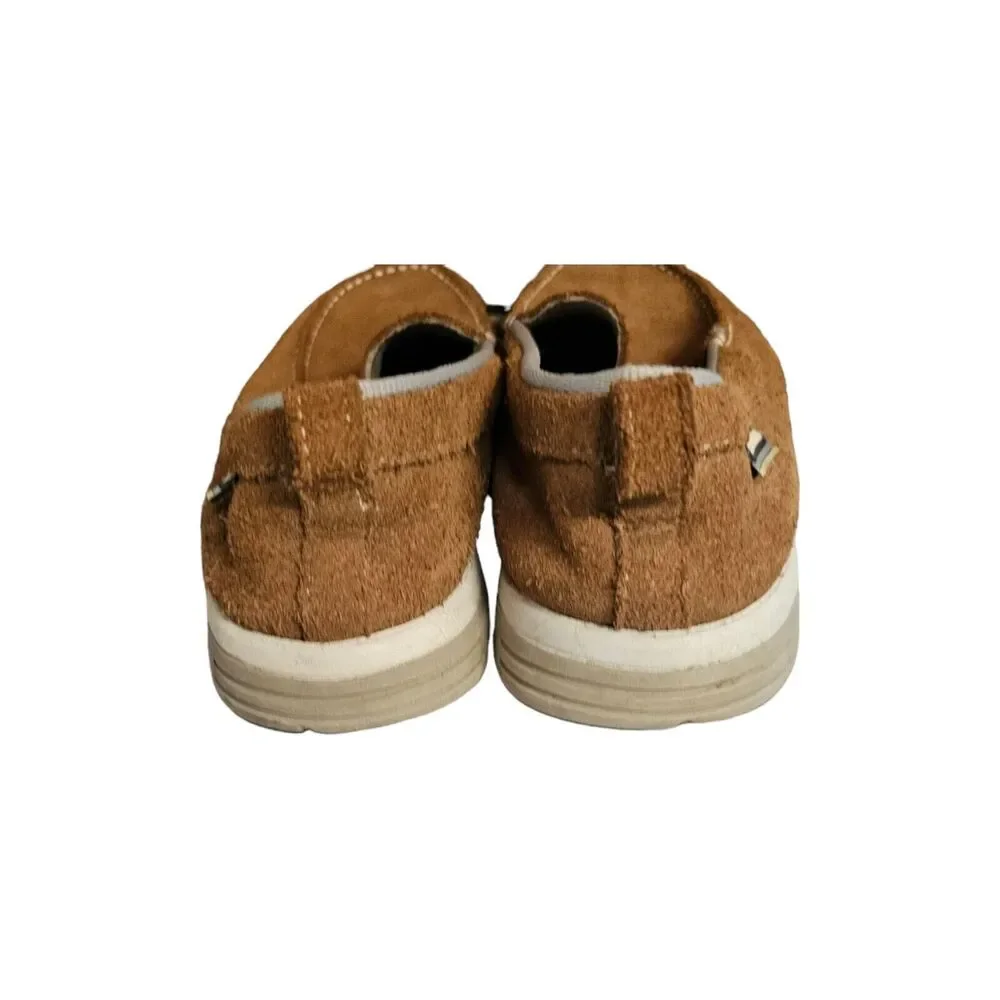 SEBAGO Dock Slides Nubuck Darling Light‎ Brown Suede Size 9.5